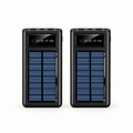 2-Pack LED Portable SolarSync Power Banks – Solar Charging, Multi-Port Connectivity & Built-In Flashlight