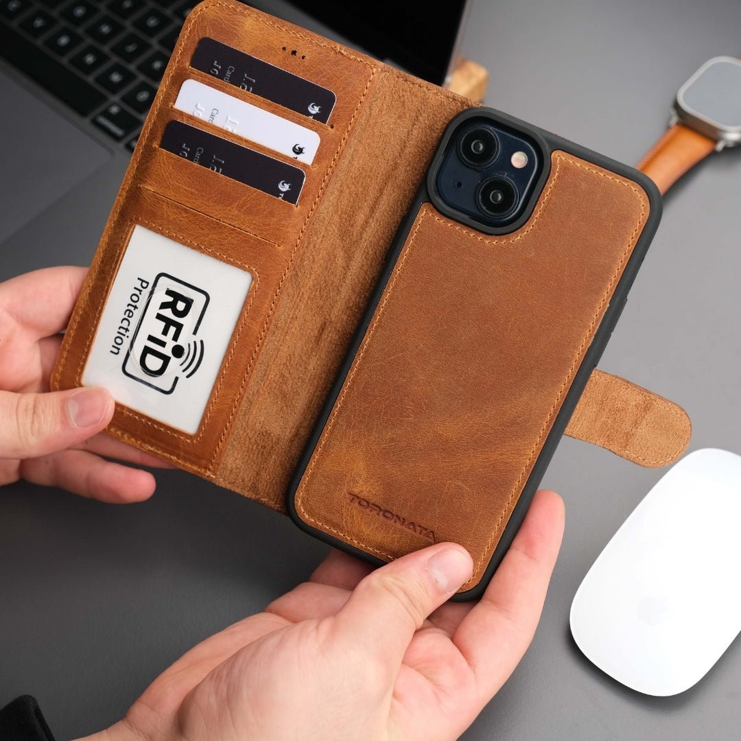 Casper iPhone 18 Full-Grain Leather Wallet Case