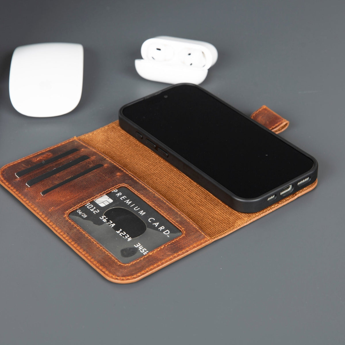 Casper iPhone 18 Full-Grain Leather Wallet Case