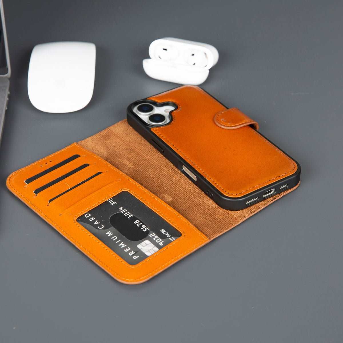 Casper iPhone 18 Full-Grain Leather Wallet Case